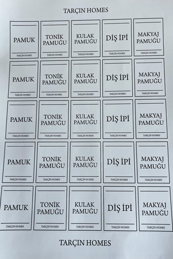 Tarçın Homes Şeffaf Kapaklı Etiketli Kapaklı 5' li Makyaj Organizeri Şeffaf