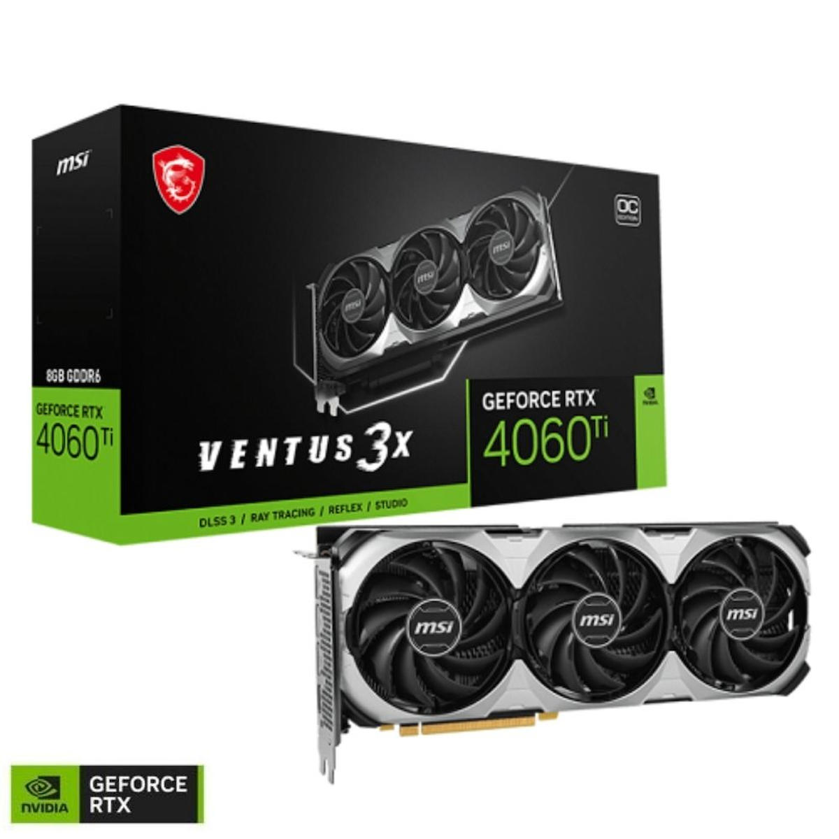 MSI Ventus 3X RTX 3060 Tİ OC 8 GB GDDR6 PCI-Express 4.0 DirectX 12 Ultimate 3 Fanlı 128 Bit Gaming NVIDIA Ekran Kartı