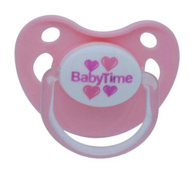 Baby Time 18 Ay+ Kiraz Uçlu Damaklı Silikon Emzik Pembe