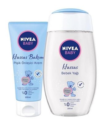 Nivea Baby Parabensiz Pişik Kremi 100 ml + Bebek Yağı 200 ml