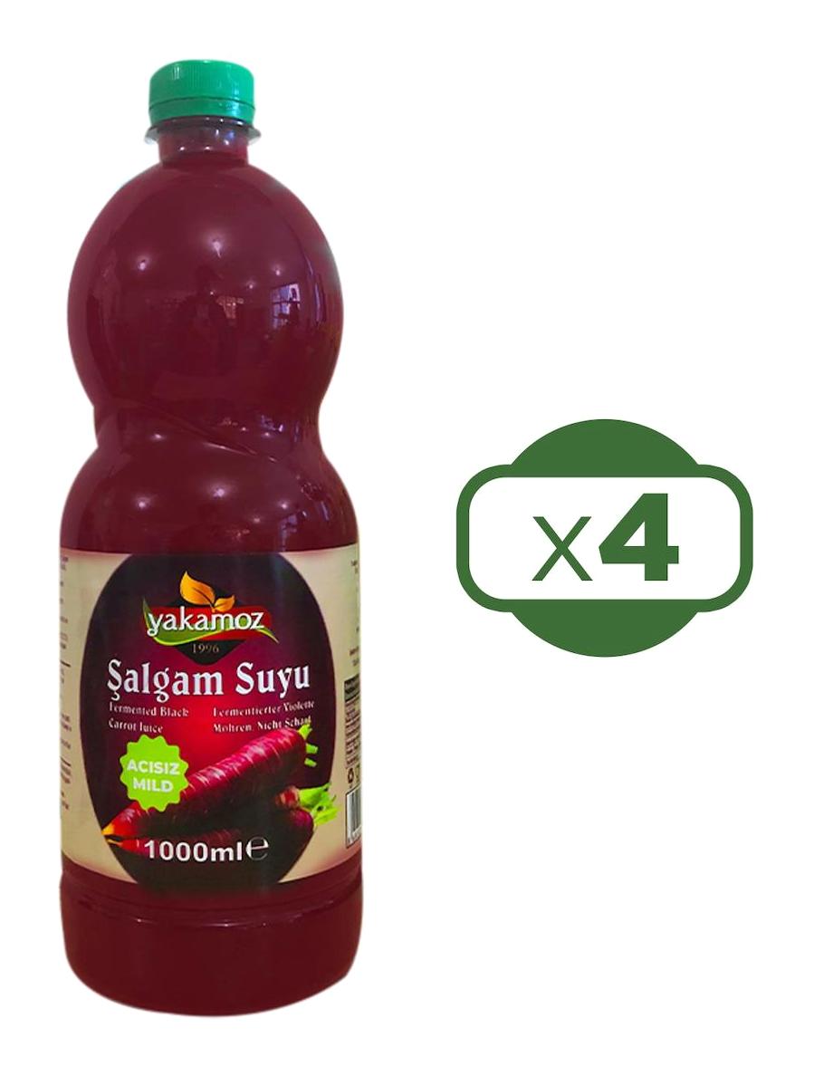 Yakamoz Glutensiz Acısız Şalgam 4x1 lt