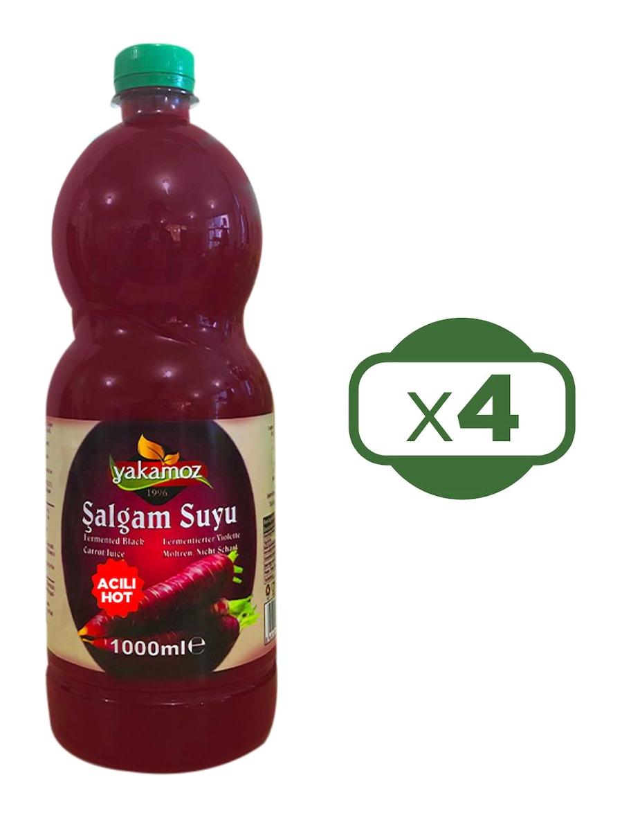 Yakamoz Glutensiz Acılı Şalgam 4x1 lt