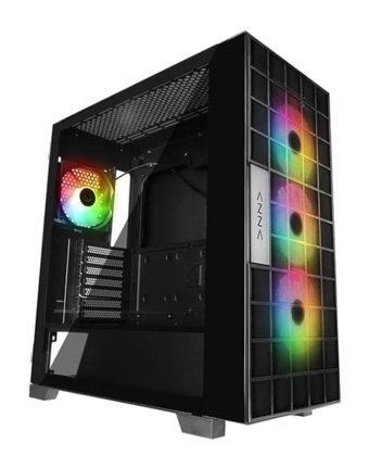 Rampage Azza V2 RGB 4 Fanlı Siyah Dikey Kullanım ATX Oyuncu Bilgisayar Kasası