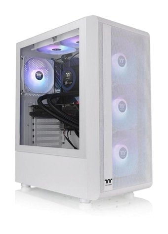 Thermaltake S200 TG RGB Mesh Sıvı Soğutmalı 3 Fanlı Beyaz 650 W Dikey Kullanım ATX Oyuncu Bilgisayar Kasası