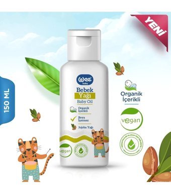 Wee Baby Organik Jojoba Yağlı Bebek Masaj Yağı 150 ml