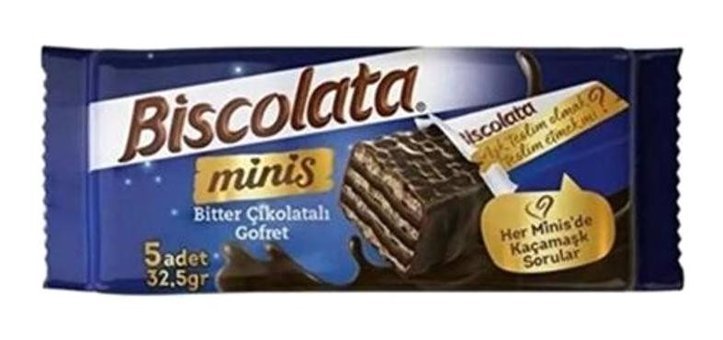 Şölen Biscolata Minis Bitter Çikolatalı Gofret 6x32.5 gr