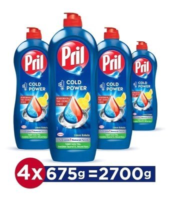 Pril Limon Kokulu El Bulaşık Deterjanı 4x675 ml