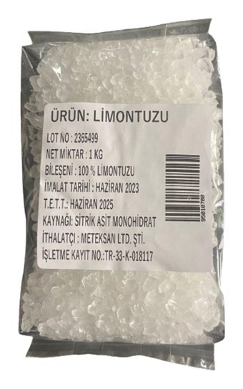 Meteksan Kristal Limon Tuzu Paket 1 kg