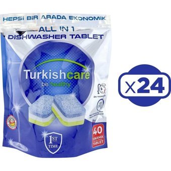 Turkishcare Premium Hepsi 1 Arada Tablet Bulaşık Makinesi Deterjanı 24x40 Adet