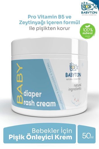 Babyton Vitaminli Parfümsüz Parabensiz Pişik Kremi