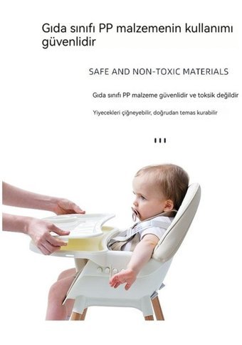 Happyplanet Kk-oi Alüminyum - Plastik 5 Noktalı Emniyet Kemeri 15 kg Kapasiteli Tekerleksiz Tepsili Oturaklı Katlanır Portatif Mama Sandelyesi Sarı