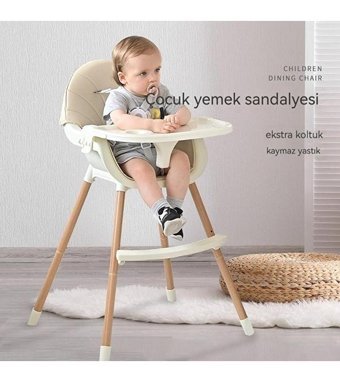 Yy Alüminyum - Plastik 5 Noktalı Emniyet Kemeri 15 kg Kapasiteli Tekerleksiz Tepsili Oturaklı Katlanır Portatif Mama Sandelyesi Sarı