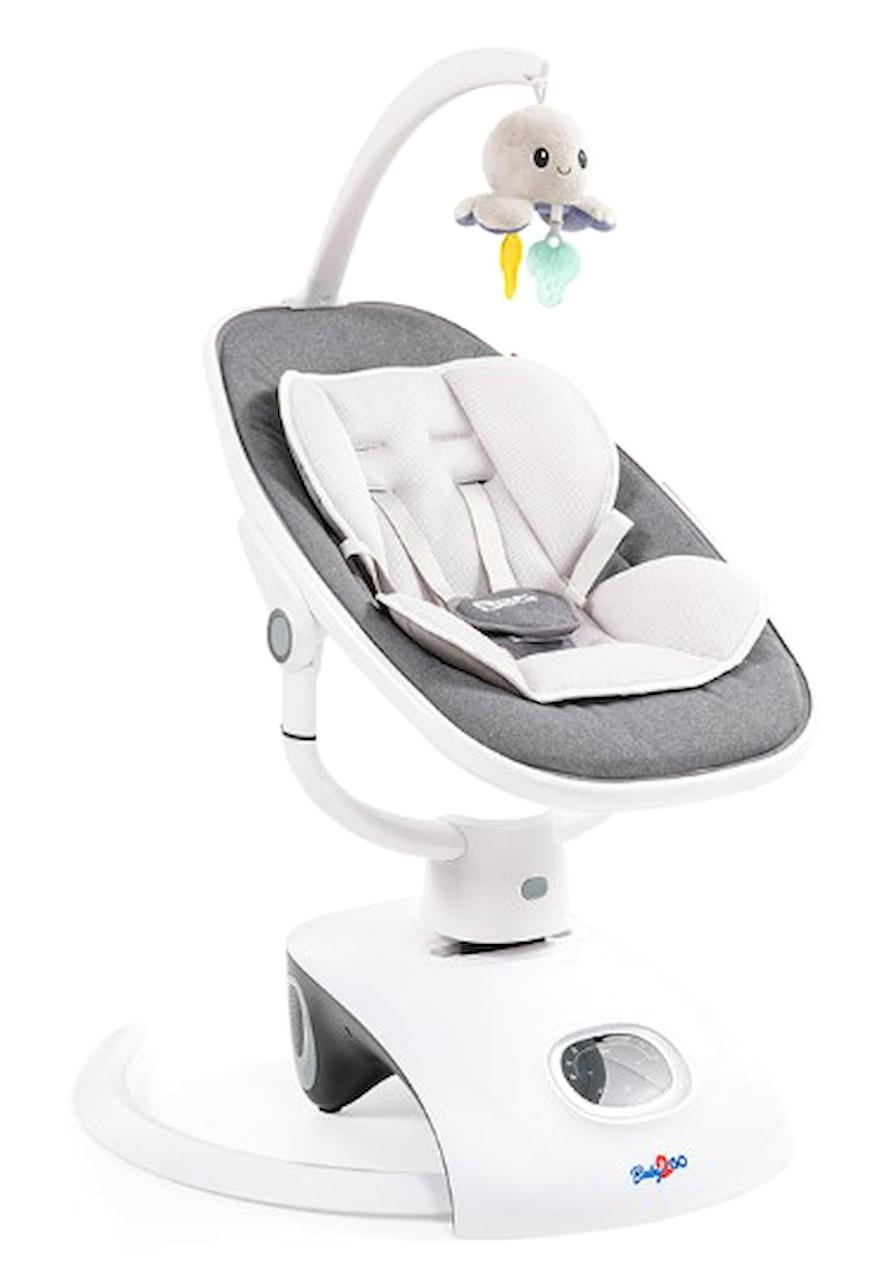 Baby2go 2450 Gardenia 18 kg Kapasiteli Yataklı Otomatik Sallanan Portatif Beşik Gri