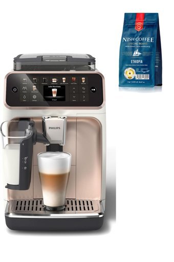 Philips LatteGo 5500 Serisi 1 Kg Çekirdek Kahve Hediye 1.8 lt Kapasteli Taşınabilir Süt Köpürtücülü Espresso Kapsül Kahve Makinesi