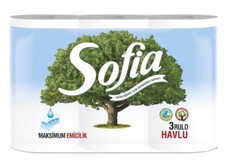 Sofia Maximum Emicilik 4 Katlı 240 Yaprak 3'lü Rulo Kağıt Havlu