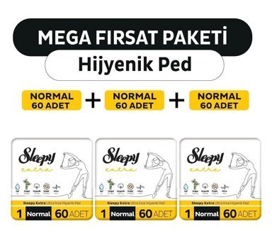 Sleepy Organik İnce 60'lı Hijyenik Ped 3 Adet