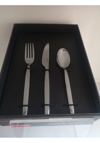 Hisar Cutlery 18 Parça 6 Kişilik Çatal Kaşık Bıçak Takımı Gümüş