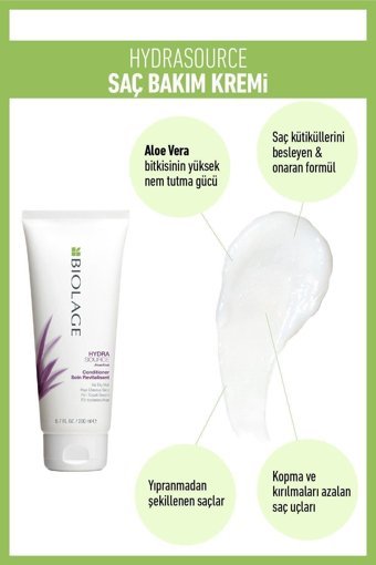 Biolage Hydrasource Nemlendirici Aleo Vera Kuru Saçlar İçin Kadın Saç Kremi 200 ml