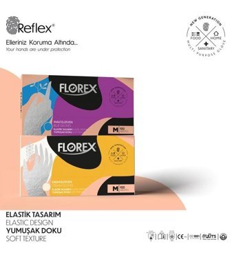 Reflex Florex Bej Medium 100 Adet Bulaşık Eldiveni