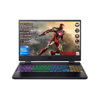 Acer Nitro 5 AN515-58-588W NH.QLZEY.007 Harici GeForce RTX 4050 AMD Ryzen 5 12450H 8 GB DDR5 512 GB SSD 15.6 inç FreeDos Gaming Laptop