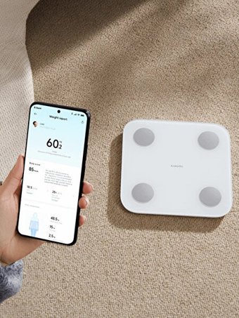 Xiaomi Composition Scale S400 Yağ Ölçer Vücut Analizi Yapan Bluetooth Kas Ölçen Cam Dijital Akıllı Tartı