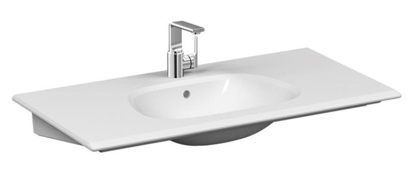 Vitra 5709B403-0001 Klasik Tekli 100 cm Seramik Dikdörtgen Lavabo Beyaz