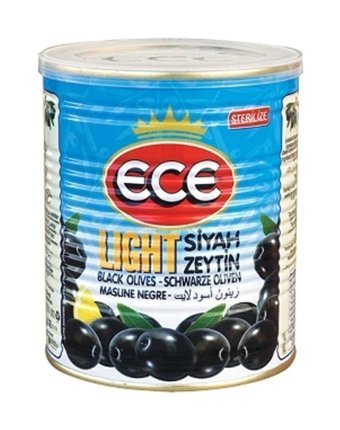 Ece Light Tuzsuz Siyah Zeytin Teneke 12x400 gr