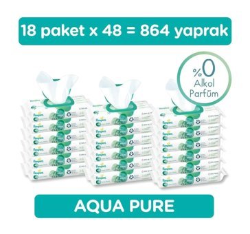 Prima Aqua Pure 48 Yaprak 18'li Paket Islak Mendil