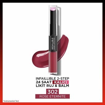 L'Oréal Paris 302 Rose Eternite Kalıcı Parlak Likit Fırçalı - Lipstick Ruj