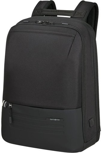 Samsonite Kh8-09-003 Düz Üç Gözlü Polyester 17.3 inç Sırt Çantası Laptop Çantası Siyah