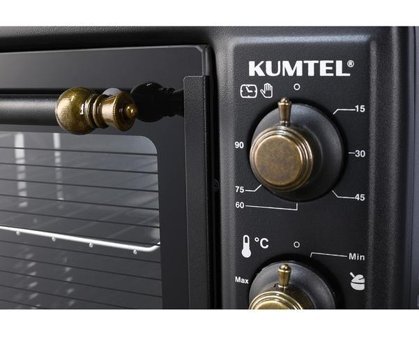 Kumtel LX-3525 40 lt Izgaralı Rustik Fanlı Mini Fırın Siyah