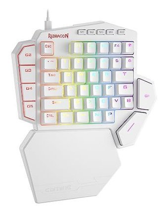 Redragon K585 DITI İngilizce Q RGB 42 Tuşlu Kablolu Beyaz Mekanik Gaming Klavye