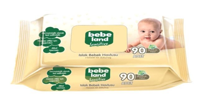 Bebeland Sensitive 90 Yaprak Islak Bebek Havlusu