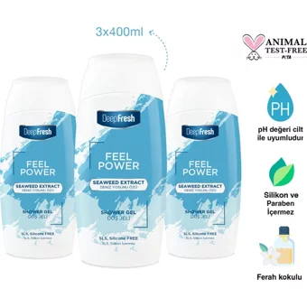 Deep Fresh Deniz Yosunu Duş Jeli 3x400 ml