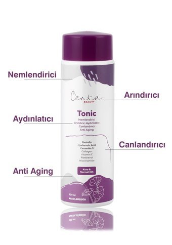 C'enta Beauty Kuru ve Normal Ciltler İçin Likit Tonik 200 ml