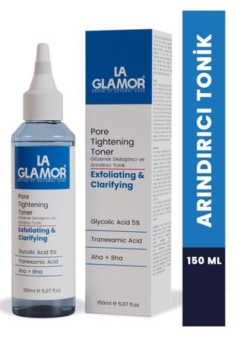 La Glamor Tüm Cilt Tipleri İçin Aha+Bha Salisilik Asitli Gözenek Sıkılaştırıcı Leke Giderici Likit Tonik 151 ml