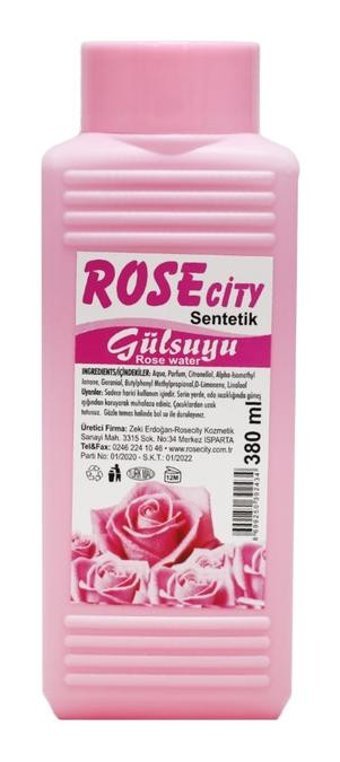 Rose City Sentetik Tüm Cilt Tipleri İçin Yüz Temizleyici Likit Tonik 380 ml