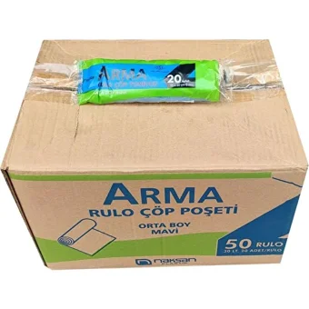 Arma Orta Boy 55x60 cm 10x20 Adet Çöp Poşeti