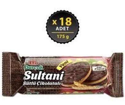 Eti Burçak Çikolatalı Bisküvi 18x175 gr