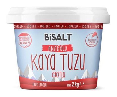 Bisalt Anadolu İyotsuz Kristal Kaya Tuzu Kutu 2 kg