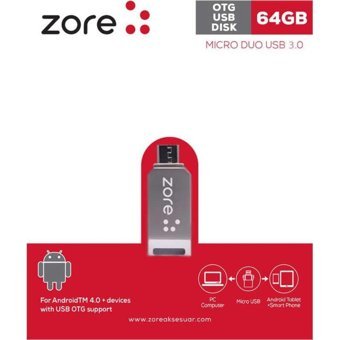 Zore USB 3.0 Micro 64 GB Flash Bellek Gümüş