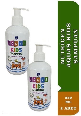 Nutrigen Aquas Kids Göz Yakmayan Hipoalerjenik Tüm Ciltler İçin Papatya Özlü Bebek Şampuanı 2x250 ml