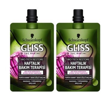 Gliss Bıo-tech Arındırıcı Tüm Saçlar İçin Sade Standart Unisex Şampuanı 2x50 ml