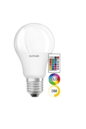 Elitled 9 W Tasarruflu Rgb Kumandalı E27 Armut Led Ampül