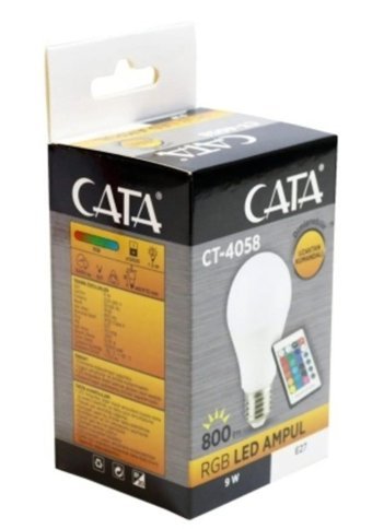 Cata Ct-4058 9 W Tasarruflu Beyaz Rgb Kumandalı E27 Armut Led Ampül