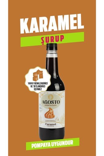 Agosto Karamel Aromalı Kahve Şurubu 750 ml