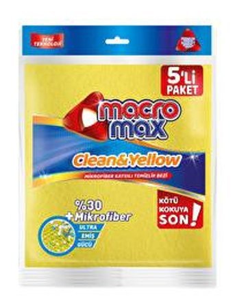 Macromax Clean&Yellow 5'li Temizlik Bezi