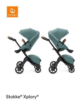 Stokke Xplory X Katlanabilir 360 Derece Dönen Tam Yatar Bebek Arabası Su Yeşili