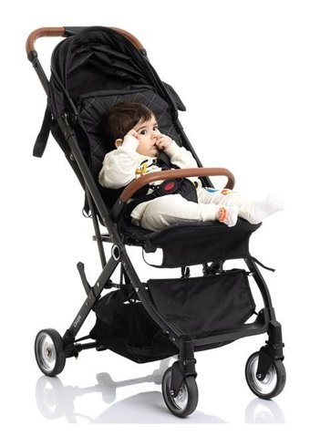 Baby Plus Coupe Katlanabilir 360 Derece Dönen Tam Yatar Bebek Arabası Gri