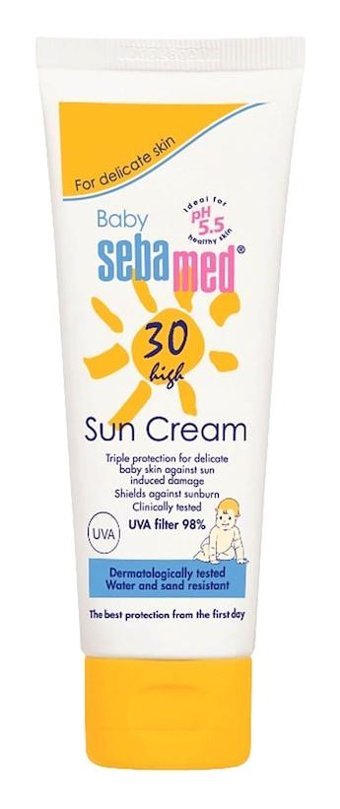 Sebamed 30 Faktör Hassas Ciltler İçin Yağsız Suya Dayanıklı Parabensiz Bebek Yüz ve Vücut Güneş Kremi 75 ml